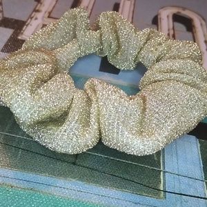 Gold Metallic Scrunchy